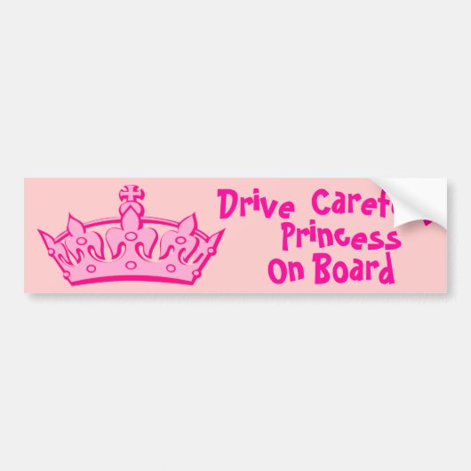 Princess On Board, Bumpersticker (Voorkant)