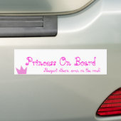 Princess On Board Bumpersticker (Op auto)