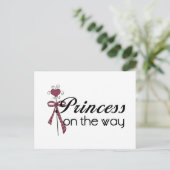 Princess on the Way - Gepersonaliseerd Briefkaart (Staand voorkant)
