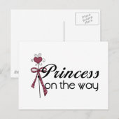 Princess on the Way - Gepersonaliseerd Briefkaart (Voorkant / Achterkant)