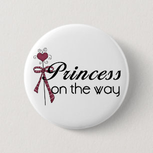 Princess on the Way - Gepersonaliseerd Ronde Button 5,7 Cm