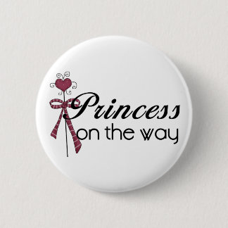 Princess on the Way - Gepersonaliseerd Ronde Button 5,7 Cm