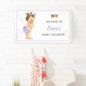 Princess Paars Baby shower Spandoek (Insitu)
