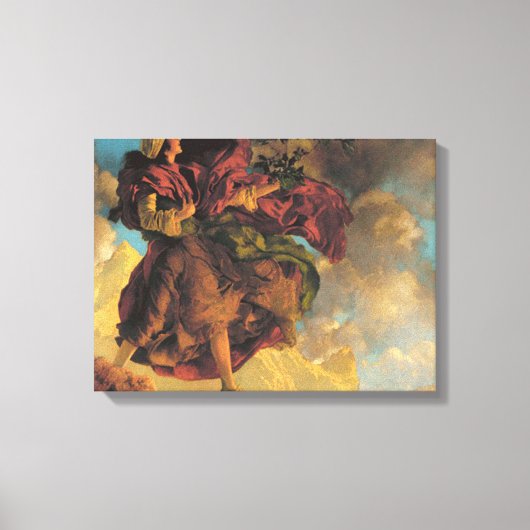 Princess Parizade Bringing Home Maxfield Parrish Canvas Afdruk (Voorkant)