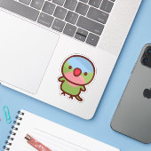 Princess-parkiet Sticker (Laptop met iPhone)