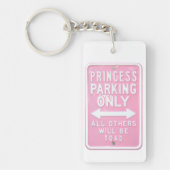 Princess Parking Pink Double Sided Funny Sleutelha Sleutelhanger (Voorkant)