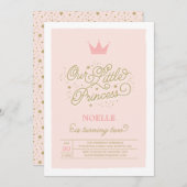 Princess Party 2e anniversaire| Invitation d'anniv (Devant / Derrière)