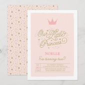 Princess Party 2e verjaardag | Aanbesteding op zon Kaart (Voorkant / Achterkant)