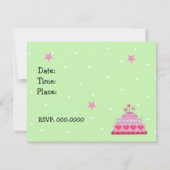 Princess Party Birthday Invitation Kaart (Achterkant)
