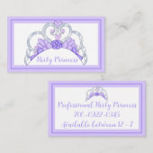 Princess Party Cartes de visite (Devant / Derrière)