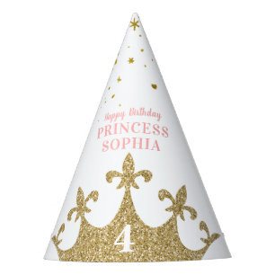 Princess Party Crown Tiara Personalized Birthday Feesthoedjes