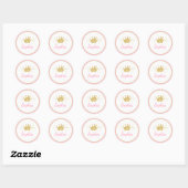 Princess Party Favor Labels Envelope Pink and Gold (Vel)