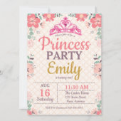 Princess Party for one Year Old Kaart (Voorkant)