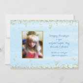 Princess Party Gold & Blue Photo Invitations (Dos)