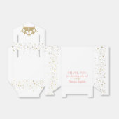 Princess Party Gold Pink Tiara Hartelijk dank Bedankdoosjes (Uitgevouwen)