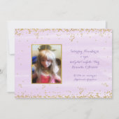 Princess Party Gold & Purple Photo Invitations (Dos)