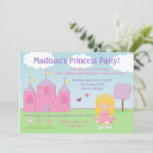 Princess Party Invitation Kaart (Staand voorkant)