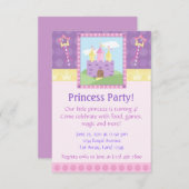 Princess Party Invitation Kaart (Voorkant / Achterkant)
