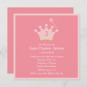 Princess Party Invitation Kaart (Voorkant / Achterkant)