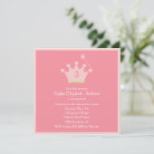 Princess Party Invitation Kaart (Staand voorkant)