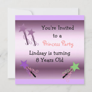 Princess Party Invitation Kaart