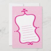 Princess Party Kaart (Achterkant)