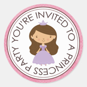 Princess Party Matching Envelope Stickers