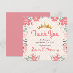 Princess Party on Floral Background Hartelijk Beda Kaart