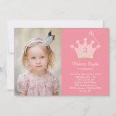 Princess Party Photo Invitation d'anniversaire (Devant)