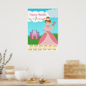 Princess Party Pin the Tail Game Poster (Keuken)