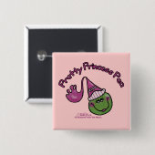  Princess Pea Vierkante Button 5,1 Cm (Voorkant /achterkant)