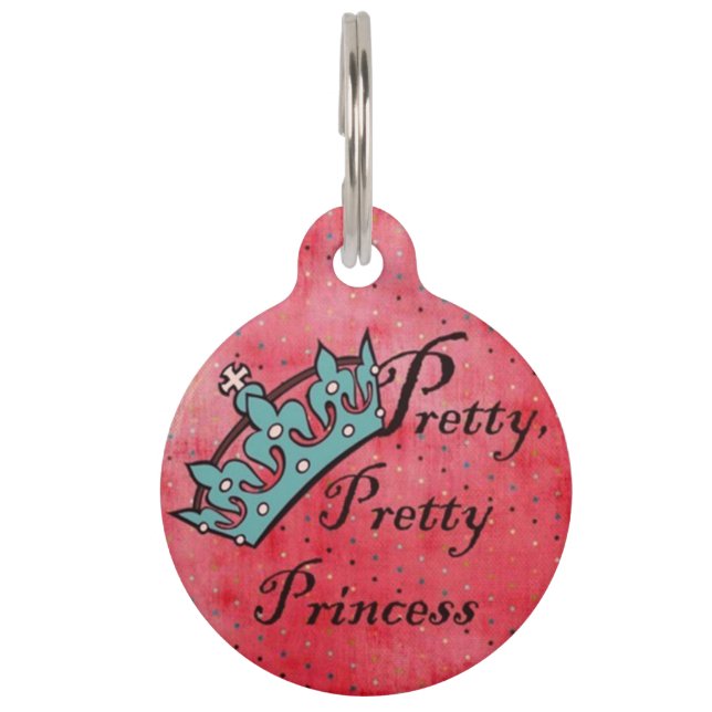   Princess Pet ID Tag Huisdierpenning (Voorkant)