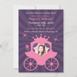 Princess Photo Invitation Anniversaire
