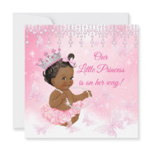 Princess Pink Butterfly Baby shower Ethnic