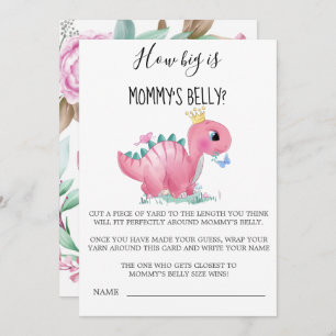 Princess Pink Dinosaur Hoe groot is de buik van ma