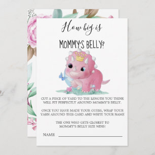 Princess Pink Dinosaur Hoe groot is de buik van ma