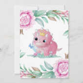 Princess Pink Dinosaur Peony wenst Baby (Achterkant)
