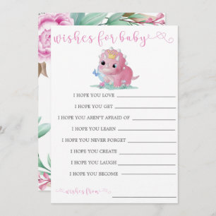 Princess Pink Dinosaur Peony wenst Baby