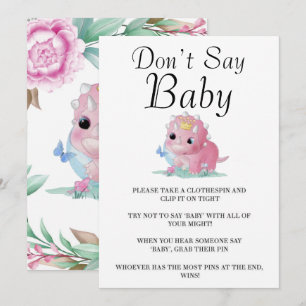 Princess Pink Dinosaur Peony Zeg geen Baby