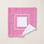 Princess Pink en White Monogram Bath Towel Set Bad Handdoek (Wasdoekje)