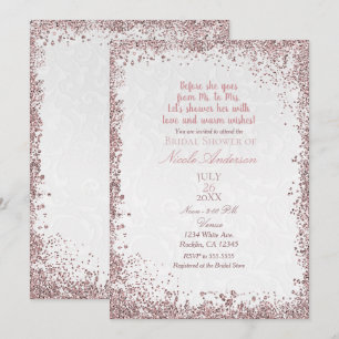 Princess Pink Glitter White Damask Vrijgezellenfee Kaart