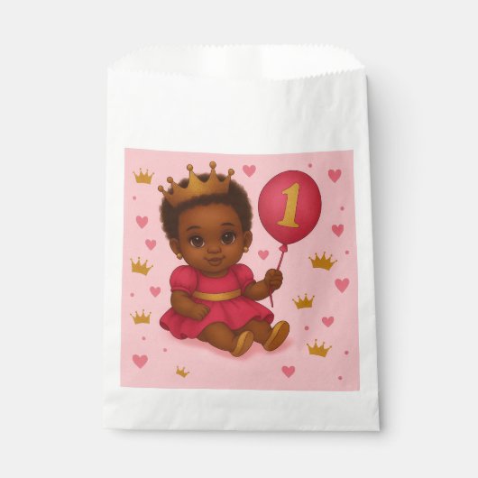 Princess Pink & Gold Favor Bag Bedankzakje (Voorkant)