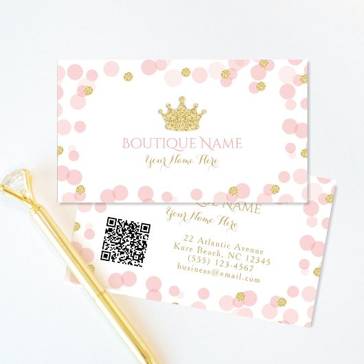Princess Pink Gold Parties scintillant Carte de vi