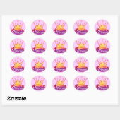  Princess Pink Ronde Sticker (Vel)