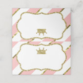 Princess Place Cards, Eten Kaarten, Faux Gold (Buitenkant ongevouwen)