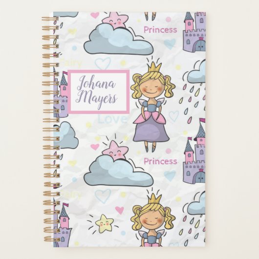 Princess planner Princess castle girl notebook (Devant)
