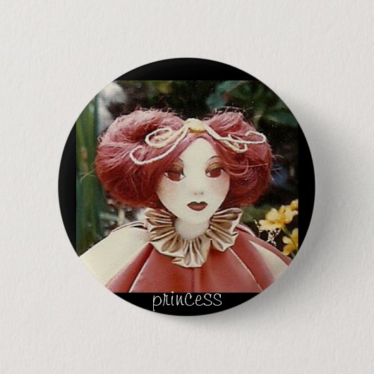 princess portret ronde button 5,7 cm (Voorkant)