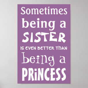 Princess poster voor zussen