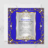 Princess Quinceanera 15th Birthday Royal Blue 2 Kaart (Voorkant)