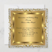 Princess Quinceanera Elite Elegant Gold High Heels Kaart (Achterkant)